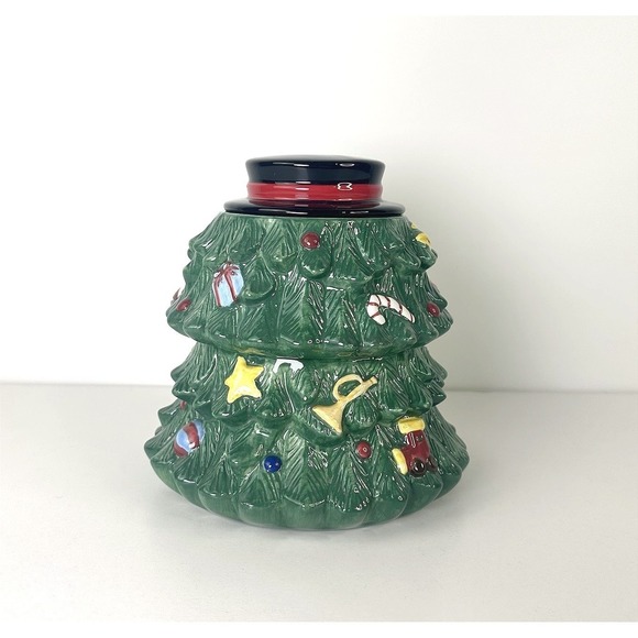 The Main Ingredients Pantry Ware Other - Christmas Tree Cookie Jar Candy Storage‎ Green 3 Piece The Main Ingredients 7.5"